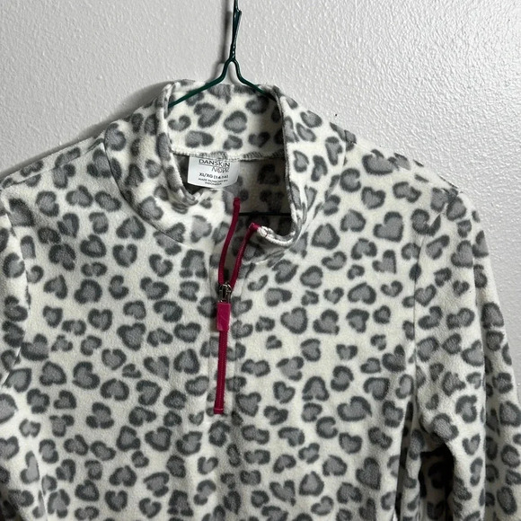 Danskin Now Girls Half Zip Fleece Cheetah Print‎ Sweater Size XL(14/16). - Picture 5 of 10